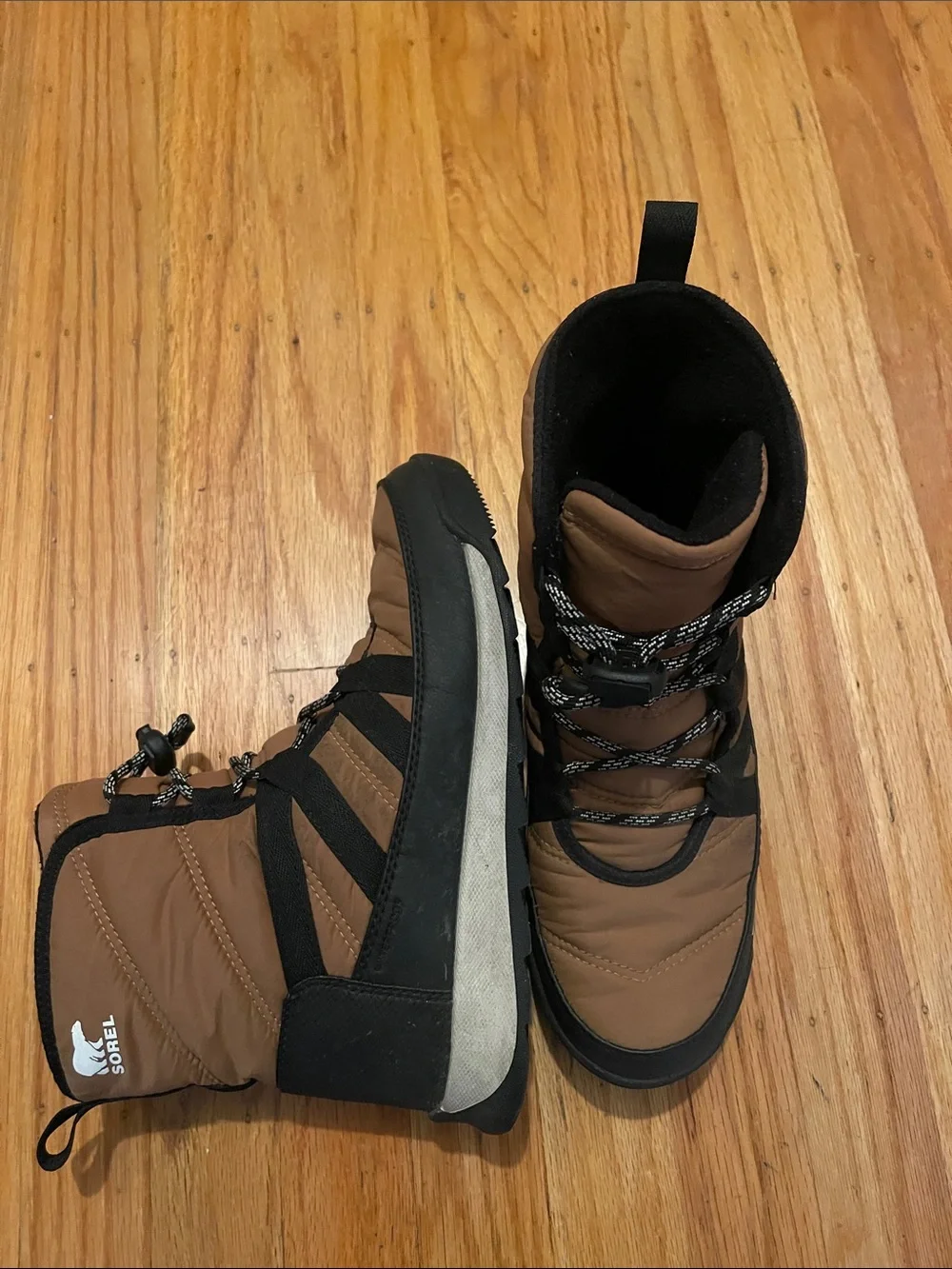 Sorel Kids Brown and Black Waterproof Winter Boots